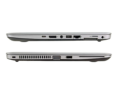 Top and bottom view of a laptop showing ports on a white background.